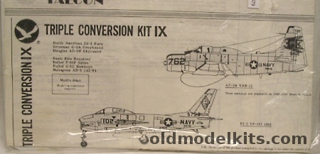 Falcon 1/72 Triple Conversion - FJ-3 Fury / C-2A Greyhound / AD-5W Skyraider Bagged plastic model kit